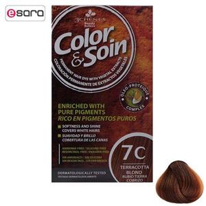 کیت رنگ مو کالر اند سوان سری مسی شماره 7 سی Color-And-Soin-Copper-7C