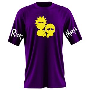 تی شرت آستین کوتاه مردانه مدل ریک و مورتی کد D05 رنگ بنفش