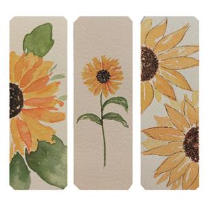 نشانگر کتاب طرح گل آفتابگردان مجموعه 3 عددی