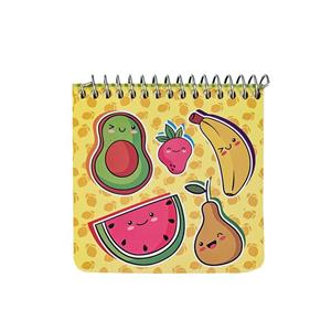 دفترچه 100 برگ آذین مهر مدل حاشیه دار طرح میوه ها کد a3-63