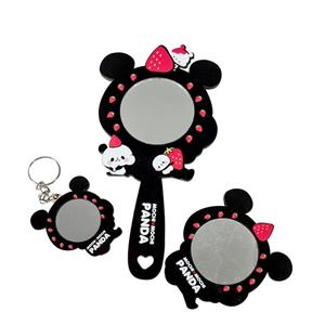 آینه آرایشی مدل پاندا به همراه آینه جیبی و جا کلیدی