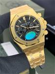 ساعت مچی مردانه اودمار پیگه AUDEMARS PIGUET ROYAL صفحه مشکی/ بند طلایی 