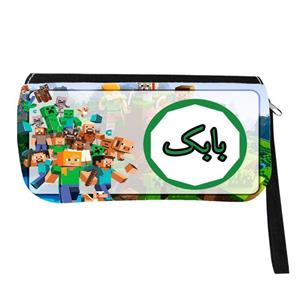 جامدادی مدل اسم شخصی طرح ماینکرافت اسم بابک کد 0450