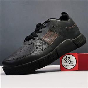 کفش راحتی رویه طرح چرم مردانه جردن مشکی _ تبریز پوش