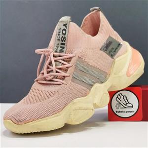 کفش جورابی صورتی مدل یوسین 