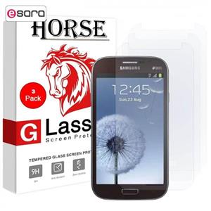 محافظ صفحه نمایش گلس هورس مدل مناسب برای گوشی موبایل سامسونگ Galaxy Grand بسته سه عددی 
