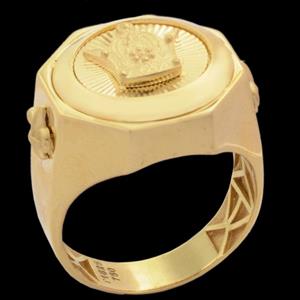 انگشتر طلا 18 عیار مردانه طلای مستجابی مدل تاج 1825 کد 62 -