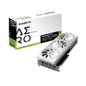 کارت گرافیک Gigabyte GeForce RTX 4070 AERO OC 12G، 3X فن WINDFORCE، 12 گیگابایت 192 بیت GDDR6X، کارت گرافیک GV-N4070AERO OC-12GD