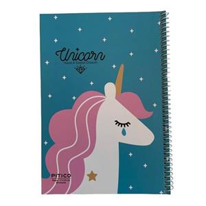 دفتر مشق 60 برگ پیتیکو مدل اسب تک شاخ