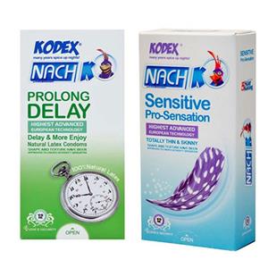 کاندوم ناچ کدکس مدل PROLONG DELAY بسته 12 عددی به همراه کاندوم ناچ کدکس مدل Sensitive بسته 12 عددی