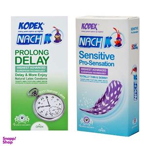 کاندوم ناچ کدکس مدل PROLONG DELAY بسته 12 عددی به همراه کاندوم ناچ کدکس مدل Sensitive بسته 12 عددی