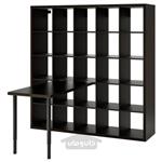 ست میز و قفسه ایکیا مدل IKEA KALLAX LINNMON ابعاد 182*182 