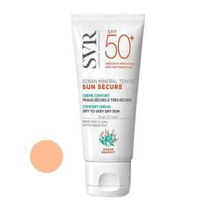 کرم ضد آفتاب رنگی اس وی آر SPF 50 مدل مینرال ‌مناسب پوست‌های خشک حجم 55 میلی‌لیتر