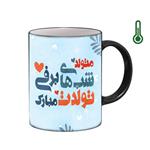 ماگ حرارتی مدل تولدت مبارک طرح شب برفی