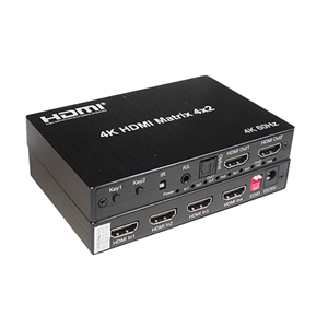 ماتریکس HDMI 4×2 کی نت مدل K-MAHD2042 با ریموت کنترل