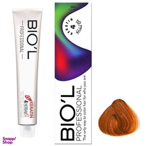 رنگ موی بلوند مسی روشن شماره 7.4 حجم 100 میلی لیتر بیول BIO'L