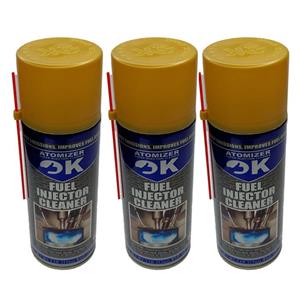 اسپری انژکتور شوی خودرو اوکی مدل Cleaner حجم 450 میلی لیتر مجموعه 3 عددی