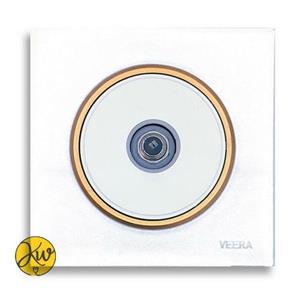 فیش آنتن ماهواره ویرا مدل آلفا گلس سفید با زه طلایی اسپرت - ویرا الکتریک