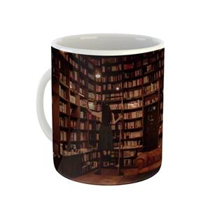 ماگ طرح کلاسیک کتابخانه کد 49