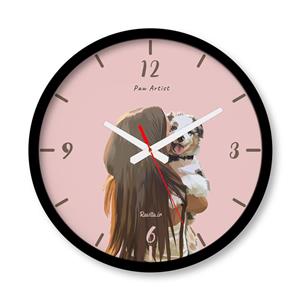 ساعت‌ دیواری راویتا طرح سگ و دختر کد 3518