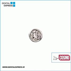 نگین دندان طلا سفید مدل دور درخشان ریکازمو – Recosmo Dental Diamond White Gold Round Brilliant Model