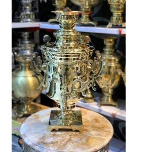 سماور زغالی 12 لیتری مدل کمونیستی، مهر روسی خاص، دارای 