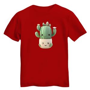 تی شرت آستین کوتاه زنانه مدل کاکتوس کد ۲ رنگ قرمز