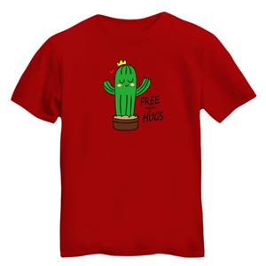 تی شرت آستین کوتاه زنانه مدل کاکتوس جدید رنگ قرمز