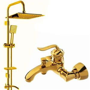 شیر حمام شیرالات رز مدل بامبو پلاس به همراه علم دوش