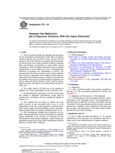 ASTM E70 -2024- Standard Test Method for pH of Aqueous Solutions With the Glass Electrode- دانلود استاندارد