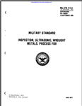 MIL-STD-2154-1982- MILITARY STANDARD INSPECTION, ULTRASONIC, WROUGHT, METALS, PROCESS FOR- دانلود استاندارد