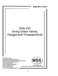 MSS SP-71-2018- Gray Iron Swing Check Valves, Flanged and Threaded Ends- دانلود استاندارد