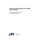 API RP 10B-2-2024- Recommended Practice for Testing Well Cements – دانلود استاندارد