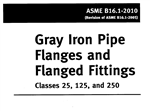 ASME B16.1 -2010- استاندارد فلنج‌ها و اتصالات چدنی- Gray Iron Pipe Flanges and Flanged fittings