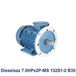 الکتروموتور سه فاز دیزل ساز Dieselsaz 7.5HPx2P-MS 132S1-2 B35