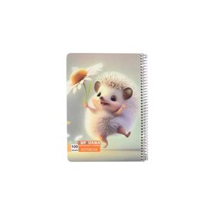 دفتر 100برگ فنری اسپادانا طرح جوجه تیغی