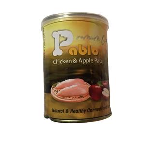 کنسرو گربه پابلو مدل مرغ و سیب وزن 400 گرم