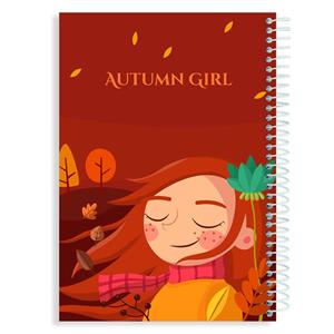 دفتر مشق 60 برگ های تولد مدل دختر پاییزی کد A5-N192