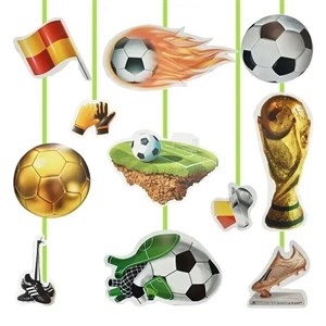 ریسه تزئینی مدل فوتبالی کد FootballSaghfiAviz1 مجموعه 11 عددی