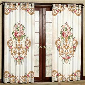 پرده بارمان دکور طرح ترنج مدل هازان پانچی کد 5328 W سایز 140x280 سانتی متر
