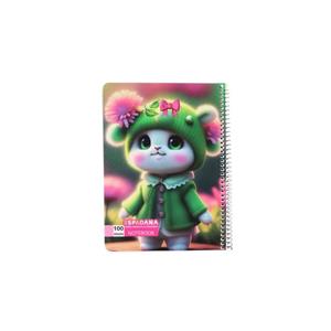 دفتر 100برگ فنری اسپادانا طرح موش گوگولی کد 702