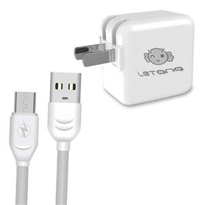 شارژر دیواری لیتانگ مدل LT-TZ-07 به همراه کابل تبدیل microUSB 