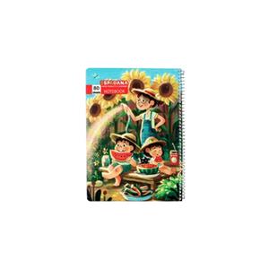 دفتر 80 برگ  فنری اسپادانا طرح پسرو دختر هندوانه خور