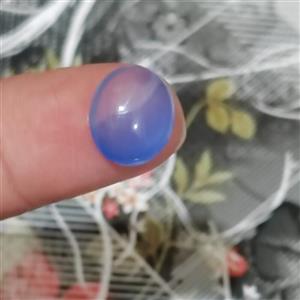 نگین سنگ عقیق آبی رگه دار معدنی کوچیک