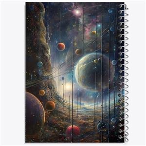 دفتر شطرنجی 50 برگ خندالو مدل کهکشان کد F1373