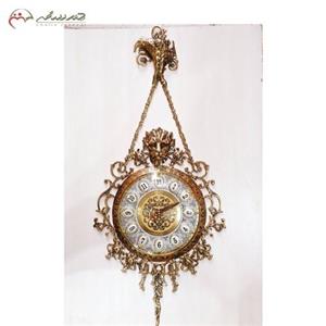 ساعت دیواری آویز برنزی با طرح صورت شیر، شیک و با کیفیت