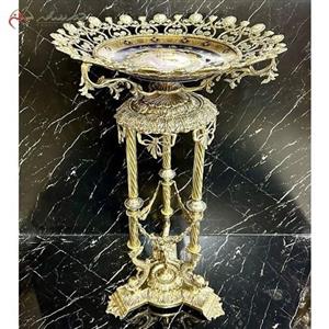 میوه خوری کنار سالنی متریال برنز طرح گل و پایه ماهی بسیار زیبا 