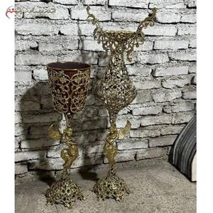 ست گلدان و سطل زباله ی فوق زیبای طرح فرشته از جنس برنز درجه یک دارای 