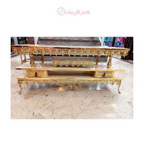 میز تلویزیون برنزی بسیار زیبا و شیک دارای رویه ام دی اف