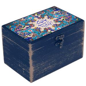 جعبه هدیه دست‌ساز مدل سنتی طرح کاشی کد WB050